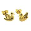 Les Trésors De Lily [P2371] - Gold Plated 'Swans' Earrings