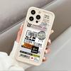 Наклейки Коллаж Кодовая Этикетка Чехол Для Apple iPhone 17 16 15 14 13 12 11 Pro Max 17 Air 16E XS X XR 7 8 Plus Мягкая Задняя Крышка Телефона