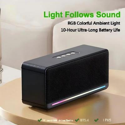 Bluetooth Динамик HIFI Портативный Ретро Бумбокс Бас FM-радио HIFI Стерео USB-накопитель SD-карта Aux Воспроизведение Сабвуфер