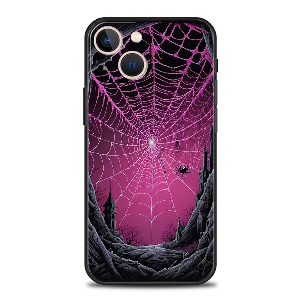 Чехол-накладка 'Паутина' для iPhone 17 16 15 14 13 12 11 Pro Max 17 Air Plus Ударопрочный Мягкий ТПУ Корпус Fundas Capas Coque Сумка