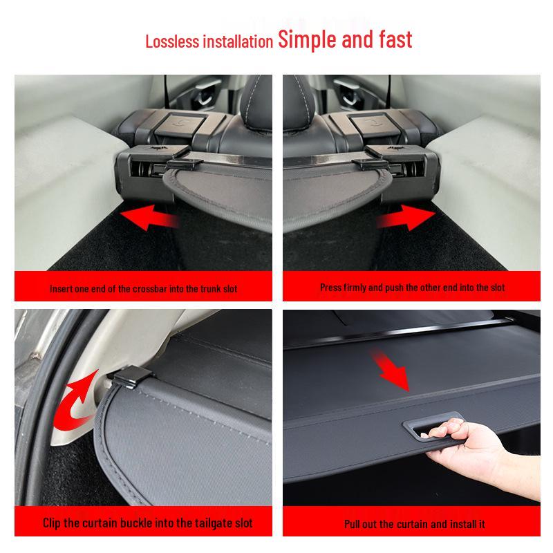 Beijing X7 Retractable Trunk Cargo Cover Curtain for BAIC X7 Parcel Shelf