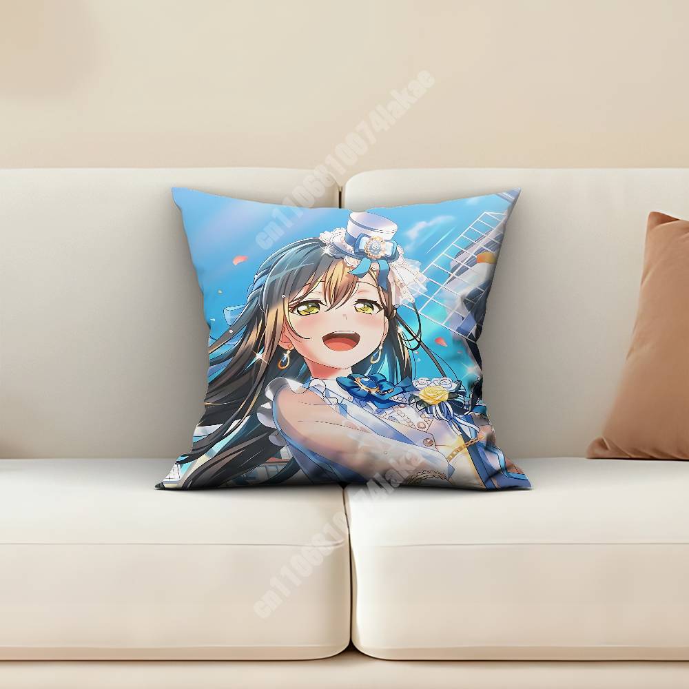Bandori Tae Hanazono STARK Pillow Cover Sofa Couch Cushion Case Home Living Room Decoration