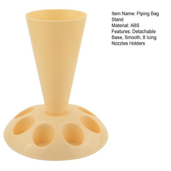 Подставка для кондитерского мешка с 8 держателями насадок для глазури Съемная основа Украшение торта Держатель кондитерских трубок Держатель кондитерского мешка Аксессуары для выпечки