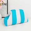Large Capacity Cosmetic Pouch Woven Striped Clutch Purse for Woman, Pouch, Portable Party Knit Dumpling Bag, Kiss Lock Handbag Evening,