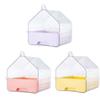 Portable Bird Bathtub for Cage Small and Medium Birds Clear Hanging Bathing Box for Parakeets Lovebirds and Budgies Bath