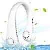 USB Neck Fan 4200mAh Rechargeable Silent Cooling Lightweight Bladeless - White