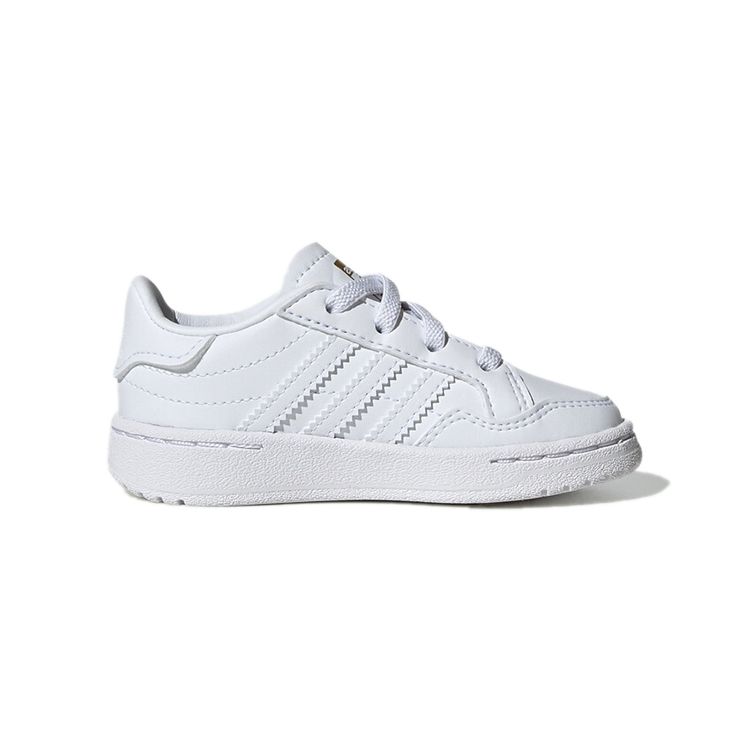 Adidas Originals Team Court El I Low Top Casual Sneakers Baby Sneakers White EF6827