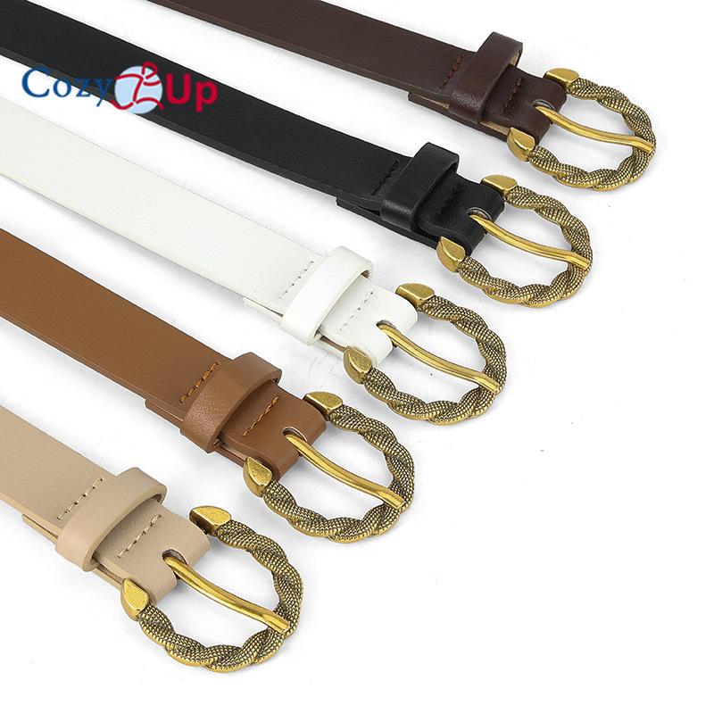 Snake Pattern Pin Buckle PU Leather Ladies Belt Long Shirt Jeans Outer Waist Belt