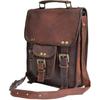 Vintage Genuine Leather iPad/Tablet/tab/Kindle Satchel Cross Body Shoulder Messenger Bag (11 X 9 Inch)