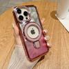 Подходит для чехла для телефона Iphone15, Алмаз для вспышки объектива, Apple 14promax, Градиентное перо, 13 Металлическая подставка, Жесткий чехол