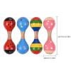 4pcs Wooden Maracas Mini Shaker Baby Rattles for Kids Cute Colorful Musical Instrument Toys for Baby Girls Boys Toddlers