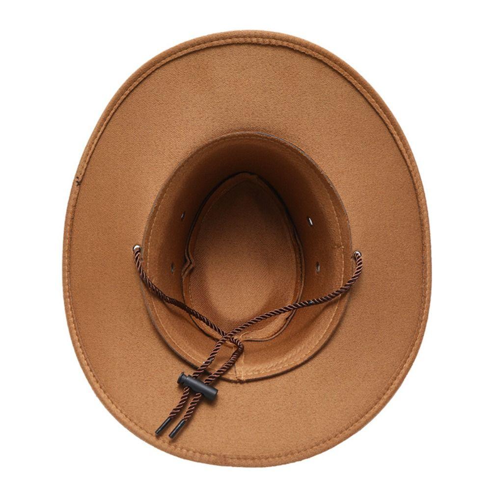 Artificial Suede Sun Sunscreen Cap Solid Color Jazz Hat Unisex Party Cosplay Hat