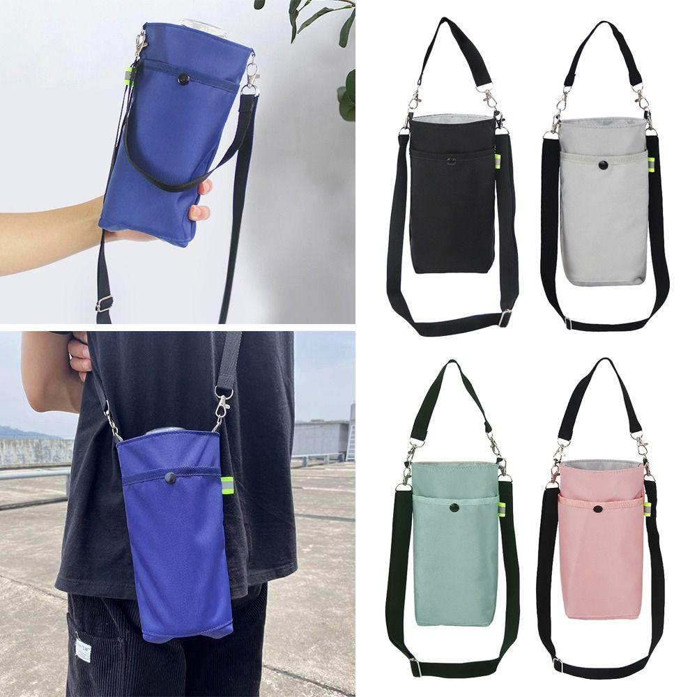 With Strap Cup Holder Canvas Cup Protective Cover Portable Cup Sleeve