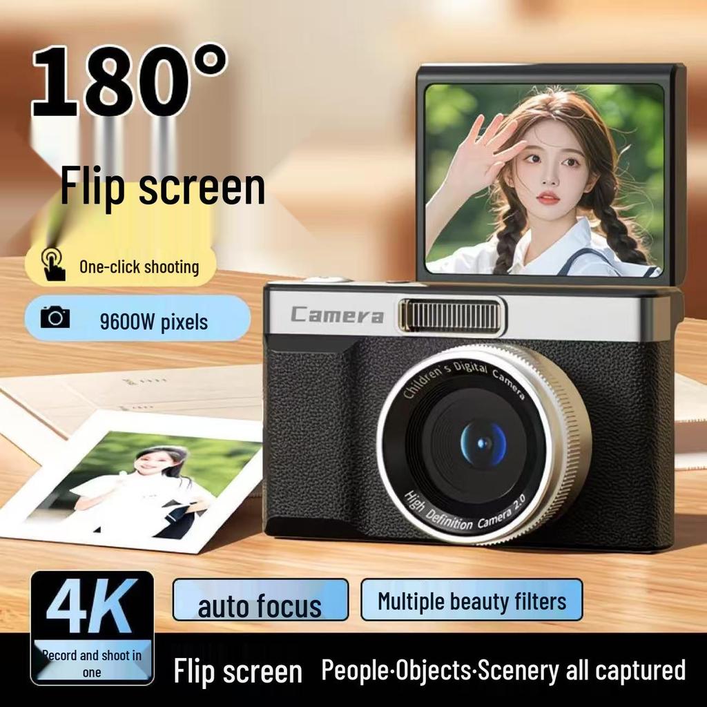 HD Flip Screen CCD Digital Camera with Selfie & Travel Features for Students