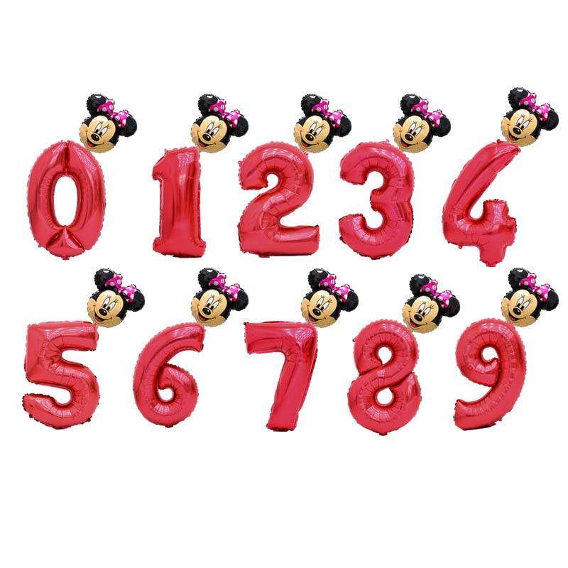 2 Шт./лот 32-дюймовый Номер Фольгированные Воздушные Шары Цифра Воздушный Шар Дети День Рождения Дикий Один Украшения