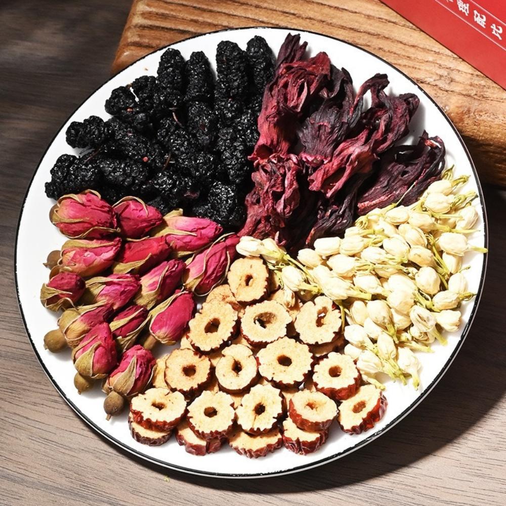 Пекинский чай TongRenTang Rose Roselle Красный финиковый шелковичный чай с жасмином и оздоровительным чаем