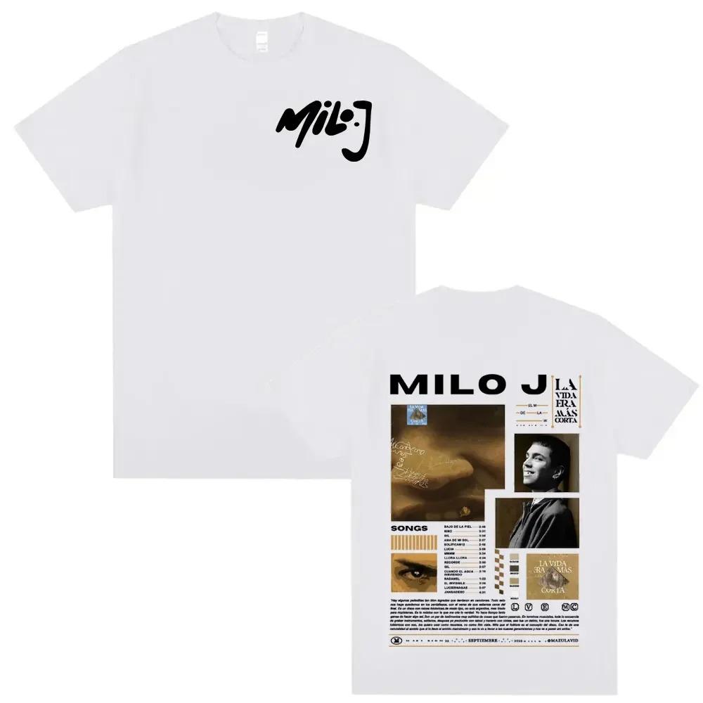 Y2k Short Sleeved Round Neck Tshirt Unisex Clothing New in Top & Tees Unisex T-Shirt Rapper Milo J Music Album 2026 Tour Merch