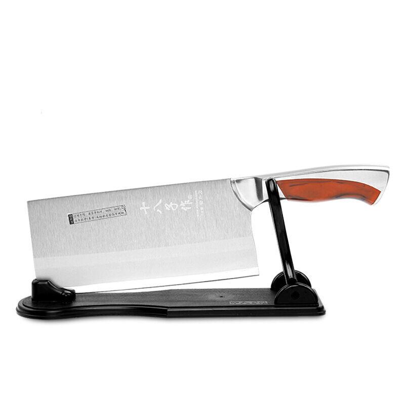 7 Inch Shibazi Cleaver Knife 3 Layers Clad Steel Blade Sharp Chef Cutting Vegetable Meat Mulberry Sang Knife With Knife Holder