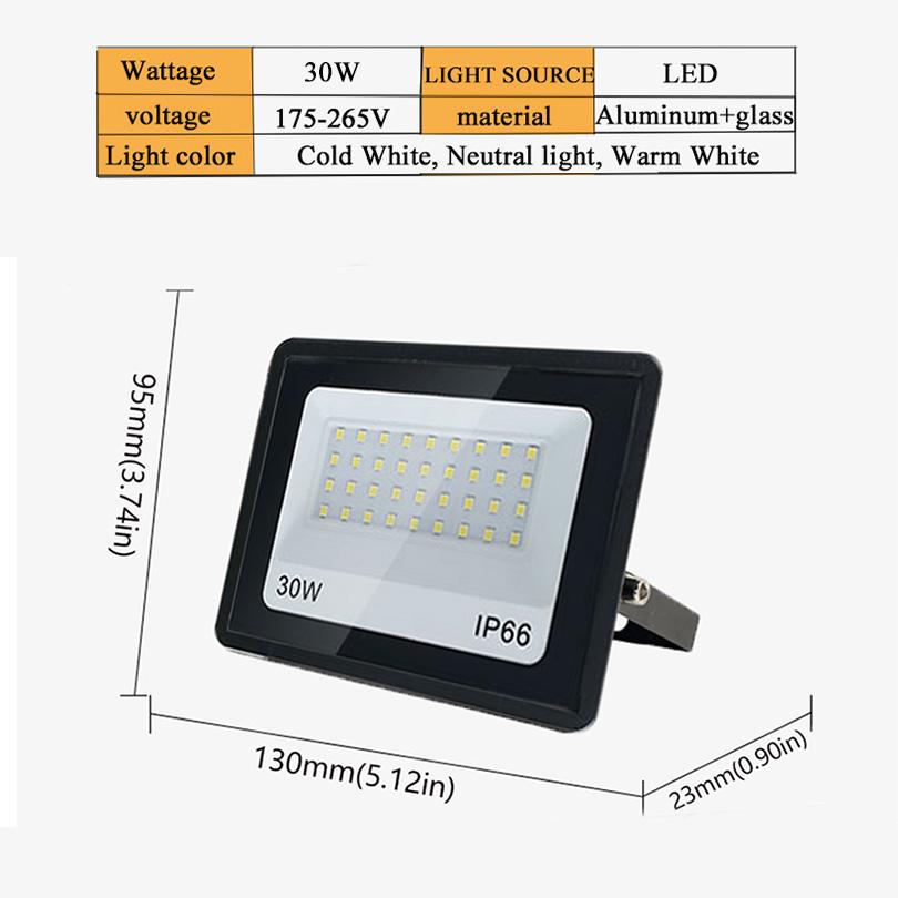 LED Floodlight IP66 Waterproof refletor led outdoor led spotlight For Wall Garden LED Reflector Street Lamp Wall Flood Lights