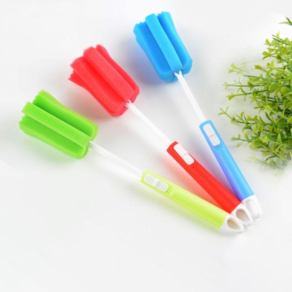 Removable Sponge Cup Brush Adjustable Sponge Cleaning Brush Baby Bottle Brush  Glass Cup