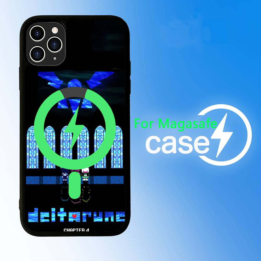 D-Deltarune Ральсей Для Magsafe Магнитный Чехол Для Телефона Беспроводная Зарядка PC+TPU Для iPhone 11 12 13 14 15 16 17 Pro Max Plus