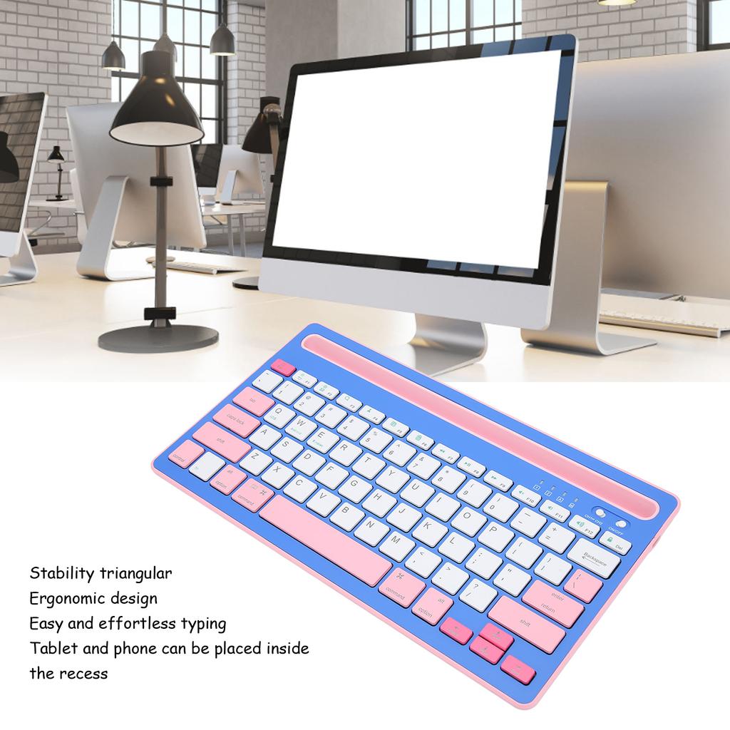 Wireless   Keyboard Rechargeable Ergonomics Silent Keys Tablet Keyboard for Phones