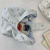 1 Cute Floral Hand-held Canvas Bag, Work Sundries, Small Bag, Summer Bag, Women's Wrist Bag