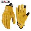 Cycling anti-drop gloves summer touch screen sheepskin retro locomotive men's and women's knight equipment