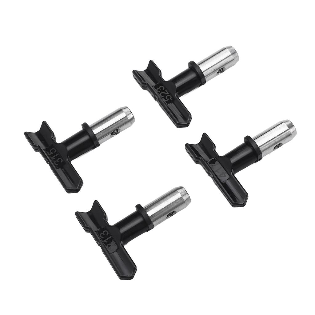 4 Комплекта Безвоздушных Наконечников для Распыления Краски 215 315 417 523 Черное Сопло для Распыления Латексной Краски для Мебели Забора