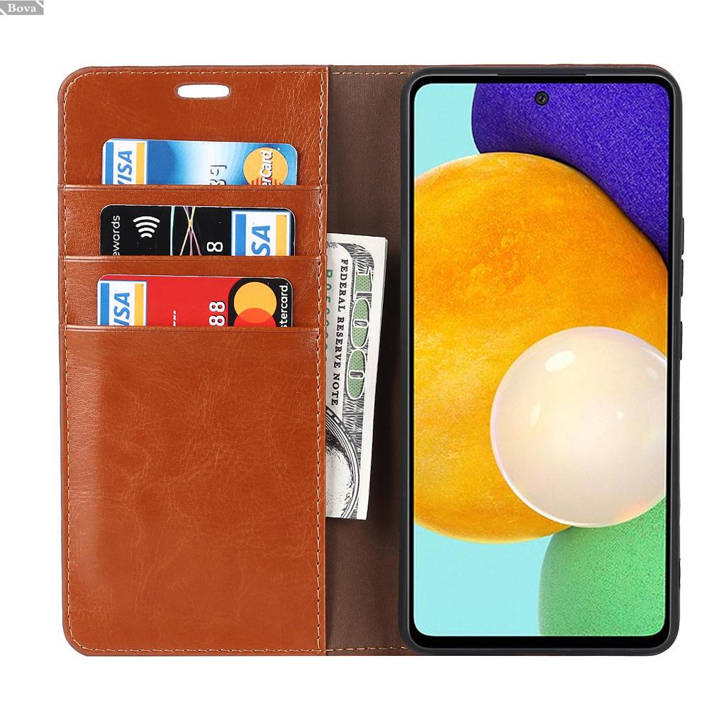 Роскошный кошелек из натуральной кожи чехол для Samsung Galaxy A53 A52 A52s 5G A51 A50 A50s флип-чехол сумки Capa Fundas Coque Business