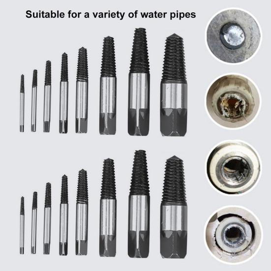 6/8 шт., экстрактор сломанного винта, высокая твердость, средство для удаления поврежденных гаек из углеродистой стали с ящиком для хранения, для домашнего использования