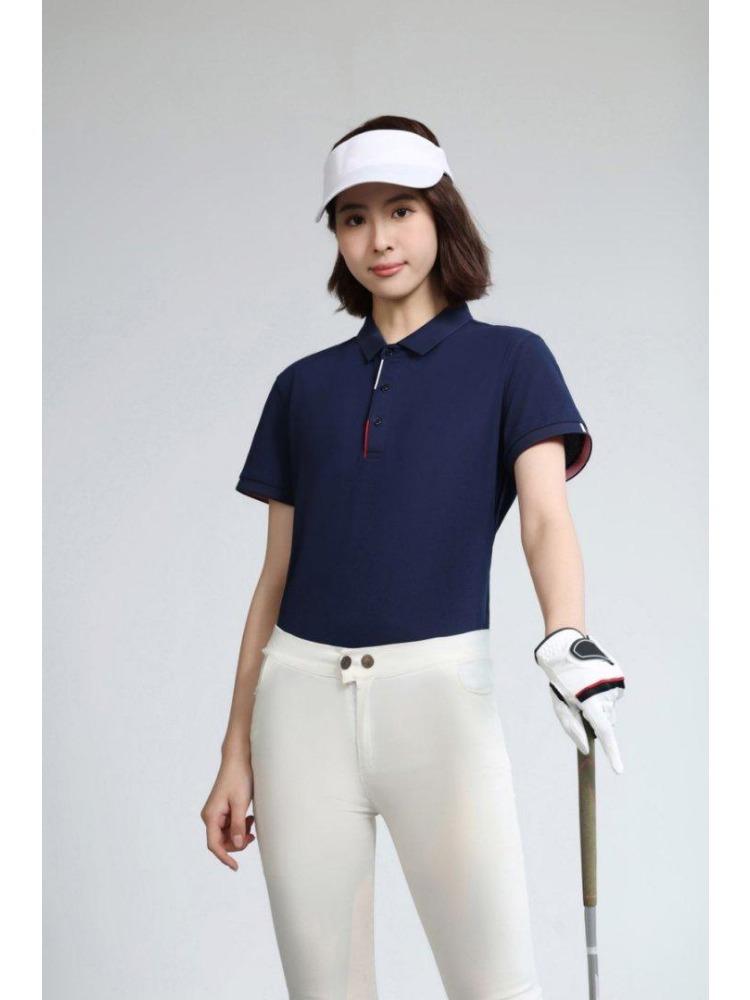 Однотонная футболка Летняя мужская и женская с лацканами и короткими рукавами YG-188