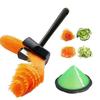 Ручной щипцы для завивки моркови, овощечистка, пластиковый бытовой спиральный резак для овощей и фруктов, кухонный гаджет, аксессуары, кухонный инструмент
