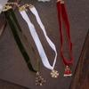 Cartoon Christmas Choker Clavicle Chain Cartoon Pendant Choker Velvet Collar Necklaces  Festival