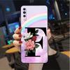 Case For Samsung Galaxy A50 A02s M31 A70 A30 A10 A20e A40 A10s M30s M51 M52 M22 M32 Black Phone Cover Pink Letters M S R