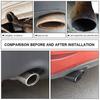 63mm Inlet 89mm Out Glossy Carbon Fiber Car Exhaust Pipe Tail Muffler Tip Cover