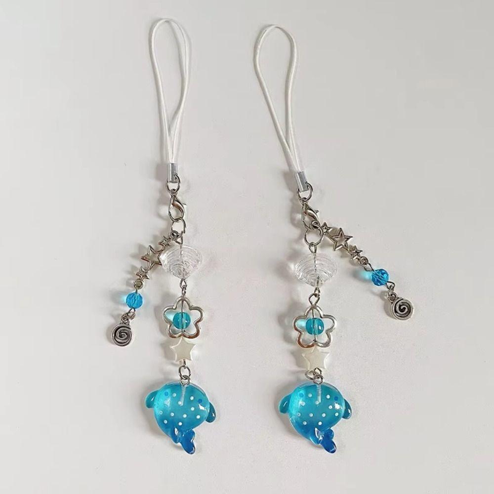 Цепочка для мобильного телефона с морской тематикой, ремешок для телефона в виде акулы, брелок для телефона, аксессуары для телефона