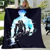 1pc Blanket Solo Leveling Sung Jin-woo1 Print Design, Lightweight Blanket for Sofa, Bed- Soft &Warm, Gift for All Seasons like Christmas, Halloween