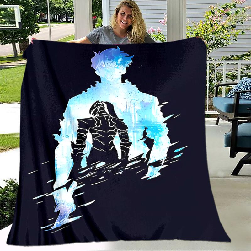 1pc Blanket Solo Leveling Sung Jin-woo1 Print Design, Lightweight Blanket for Sofa, Bed- Soft &Warm, Gift for All Seasons like Christmas, Halloween