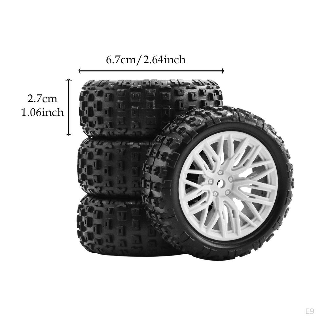 4 шт. Шины для радиоуправляемой машины 1/18, Запасные части, Модификация, Высокопроизводительные сборочные детали для апгрейда