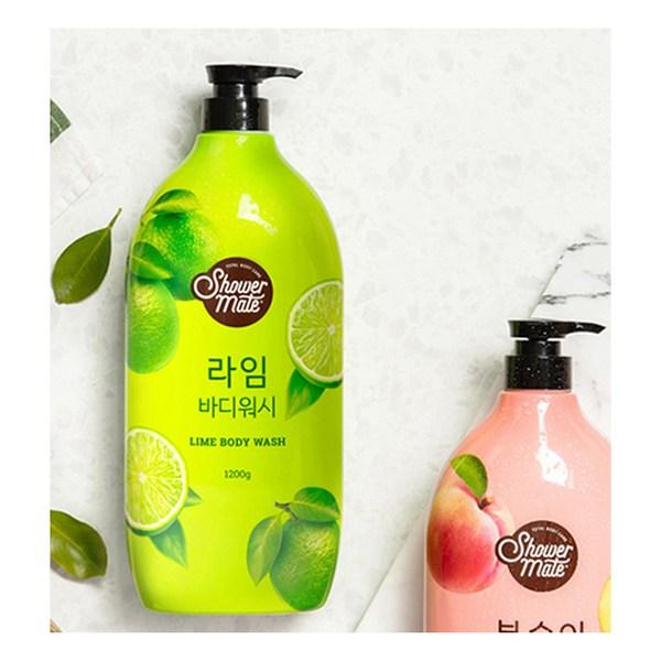 Натуральный гель для душа Shower Mate Lime, 1,2 кг, 1 корейская косметика