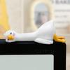 Computer Monitor Decor Figurines 4 Pieces Geese Picture Frame Decorations Animals Figurines for Home Bedroom Study Room