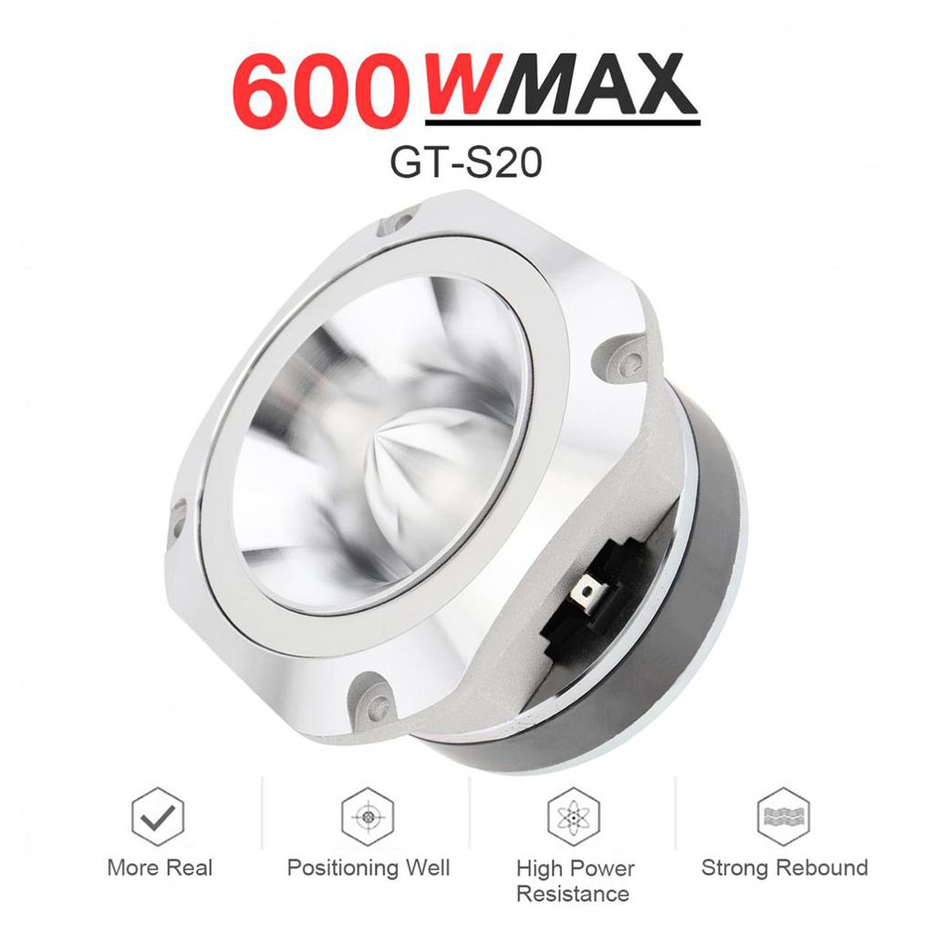 600 Вт 4-дюймовый мини-купольный высокочастотный динамик высокой мощности с катушкой, супер мощный чистый звук, простая установка, автомобильный аудиоаксессуар