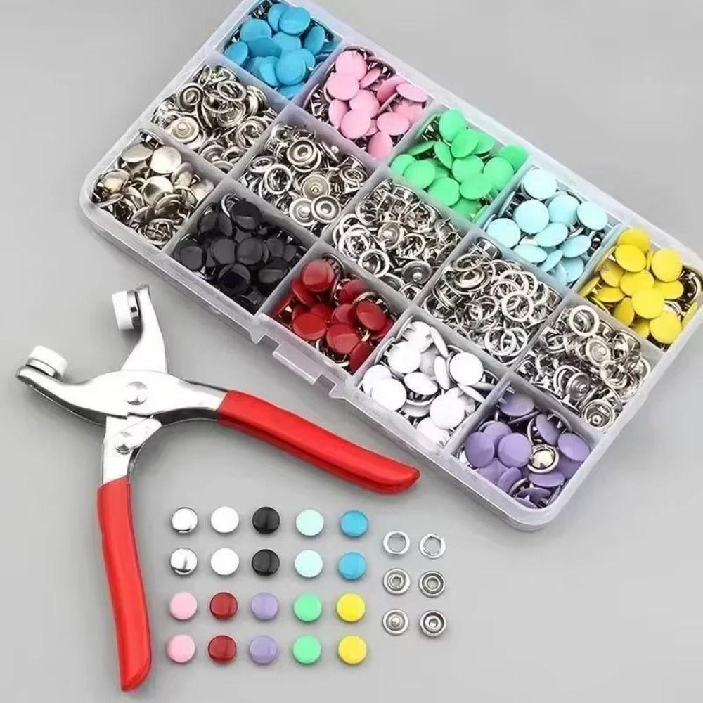 100Pcs Thickened Snap Five Claw Buckle Clamp Set Metal Buttons Press Button Studs Kits Shoes