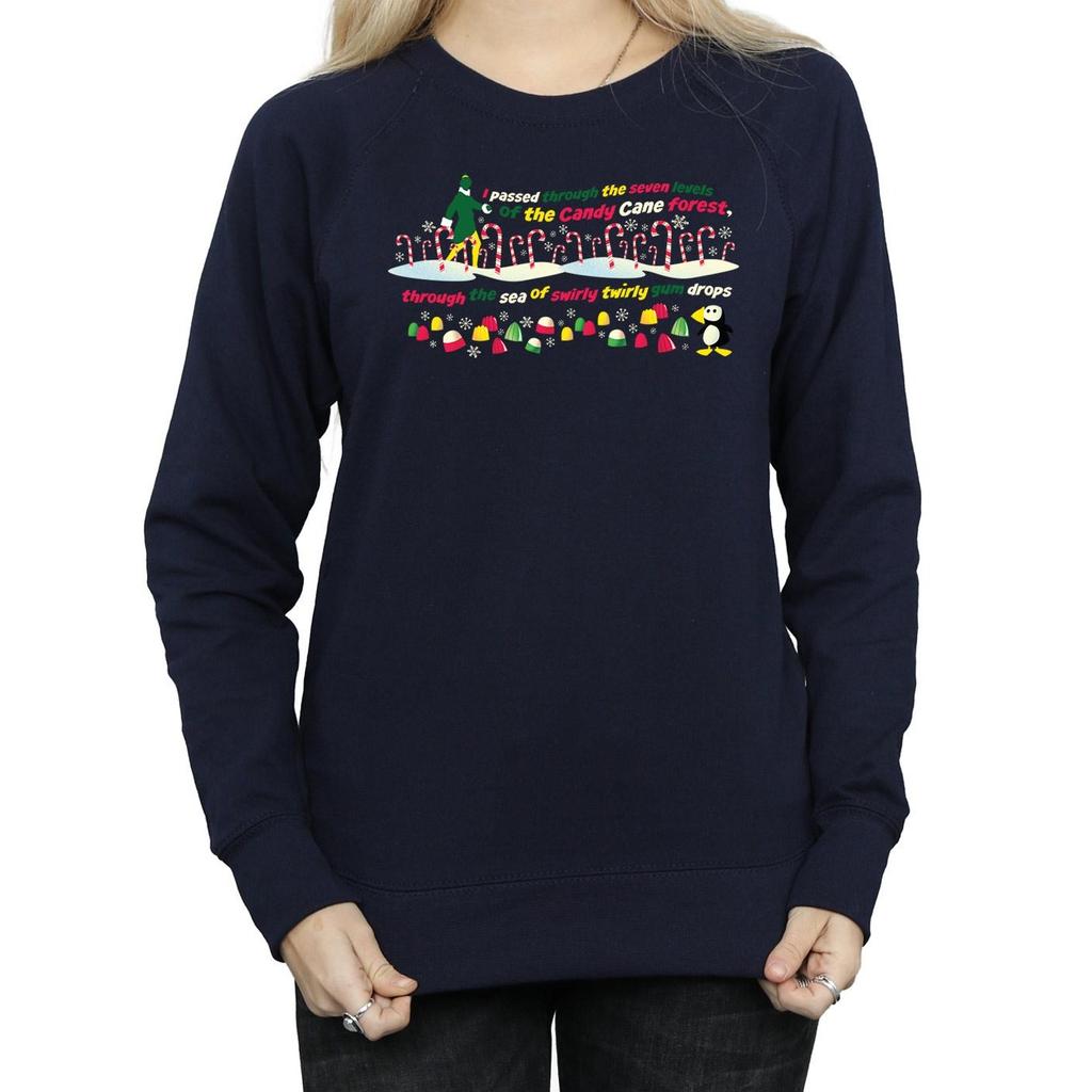 Elf Womens/Ladies Candy Cane Forest Sweatshirt