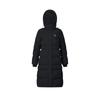 Fitness Versatile Warm Long Hooded Down Jacket Women Outerwear Deep-Black A11W441907F-BK