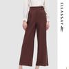 ELLASSAY Women's High-Waist Straight-Leg Casual Trousers