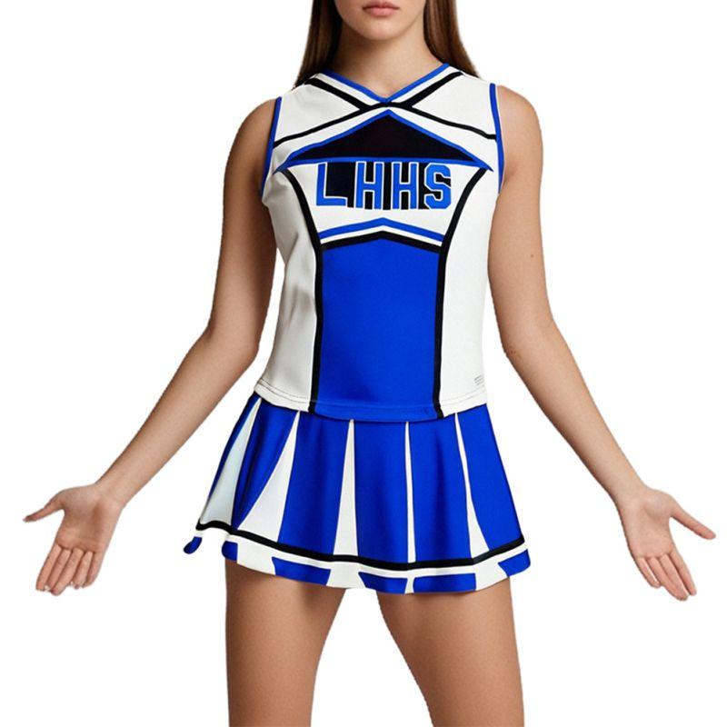 Женский комплект формы чирлидера с помпонами и носками