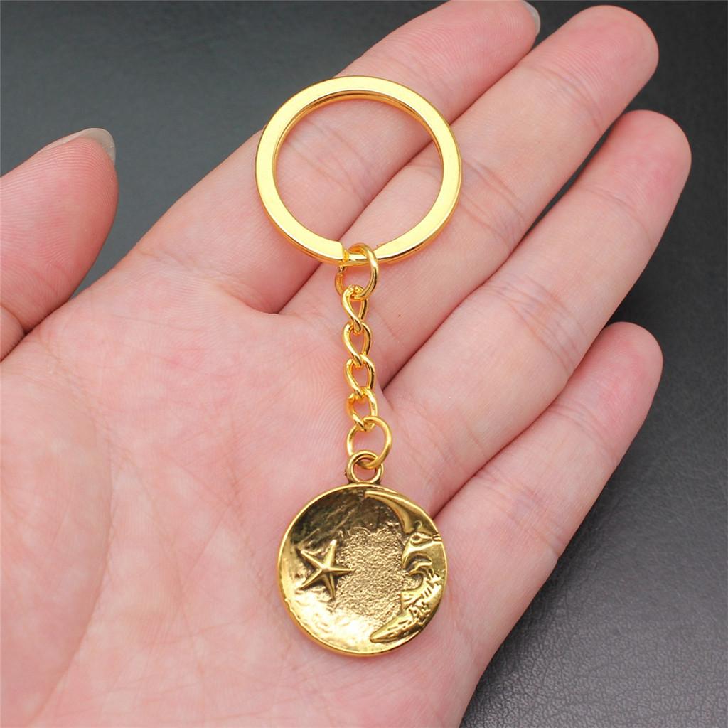 Брелок для ключей «Звезда, Луна, Пентаграмма» для мальчиков, украшения на Новый год, романтические распродажи товаров