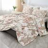 3pcs Apricot Flowers Printed Quilt Set- Includes 1 Quilt Cover and 2 Pillow Cover (without Filler)